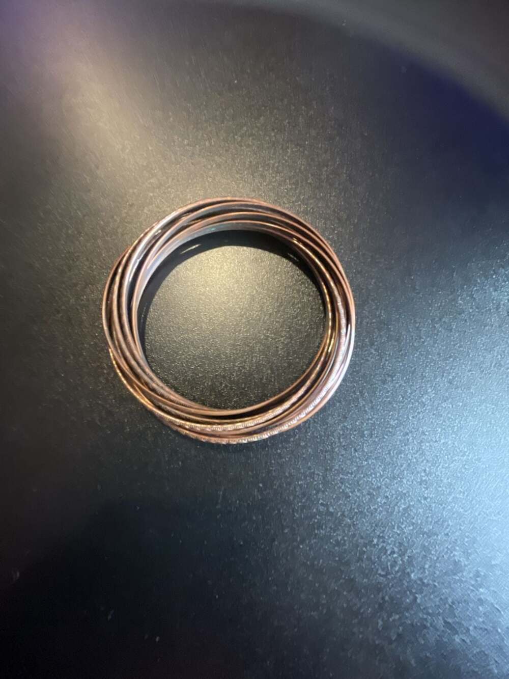 Vintage Boho Stacked Copper Bangle Bracelet Set